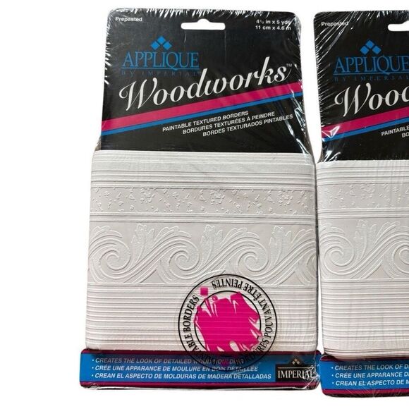 Appliqué Woodworks Prepasted Printable Borders 2 4 1/2” x 5 Yard New Packages - Picture 2 of 4